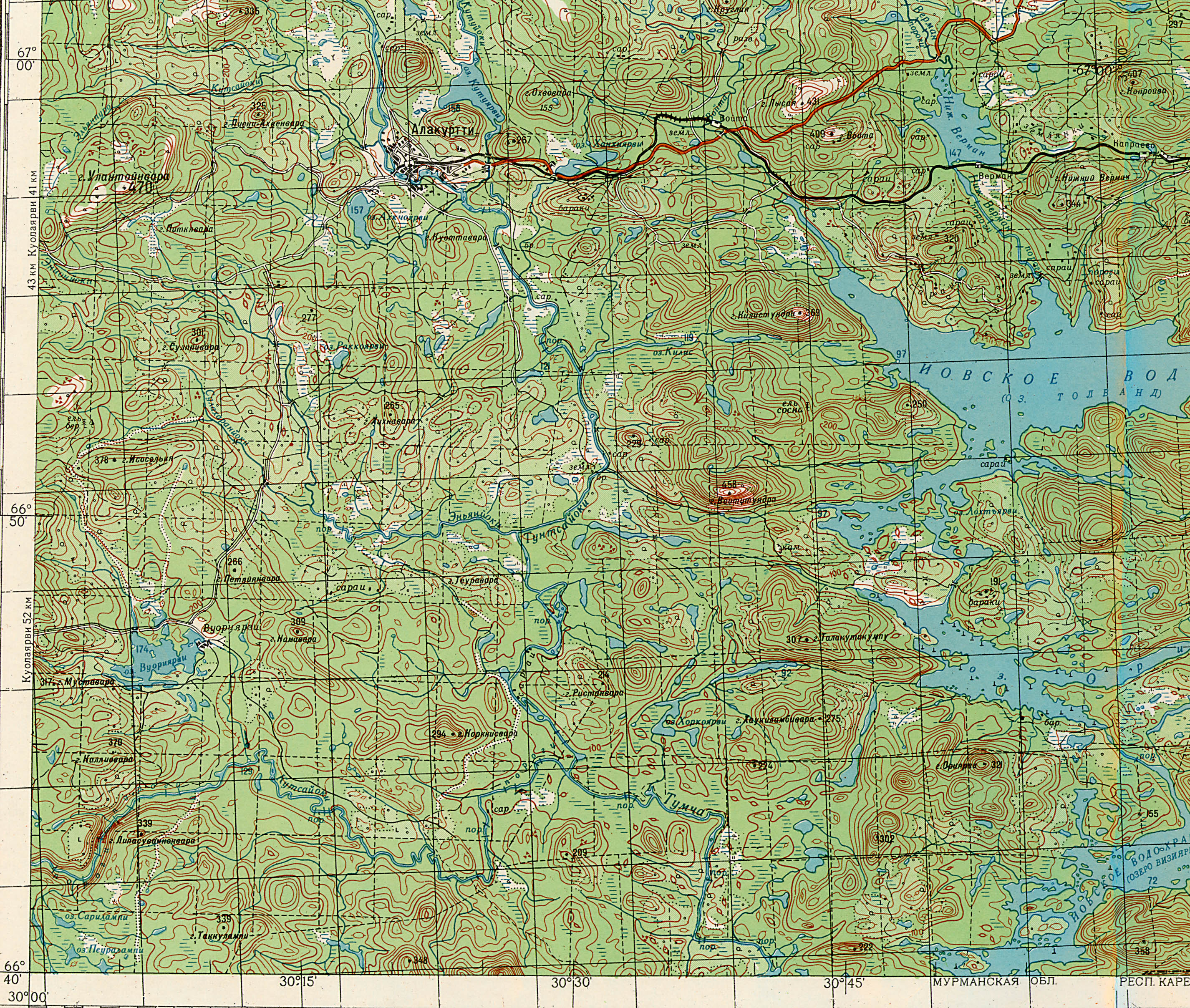 Калевальский район Карелия на карте