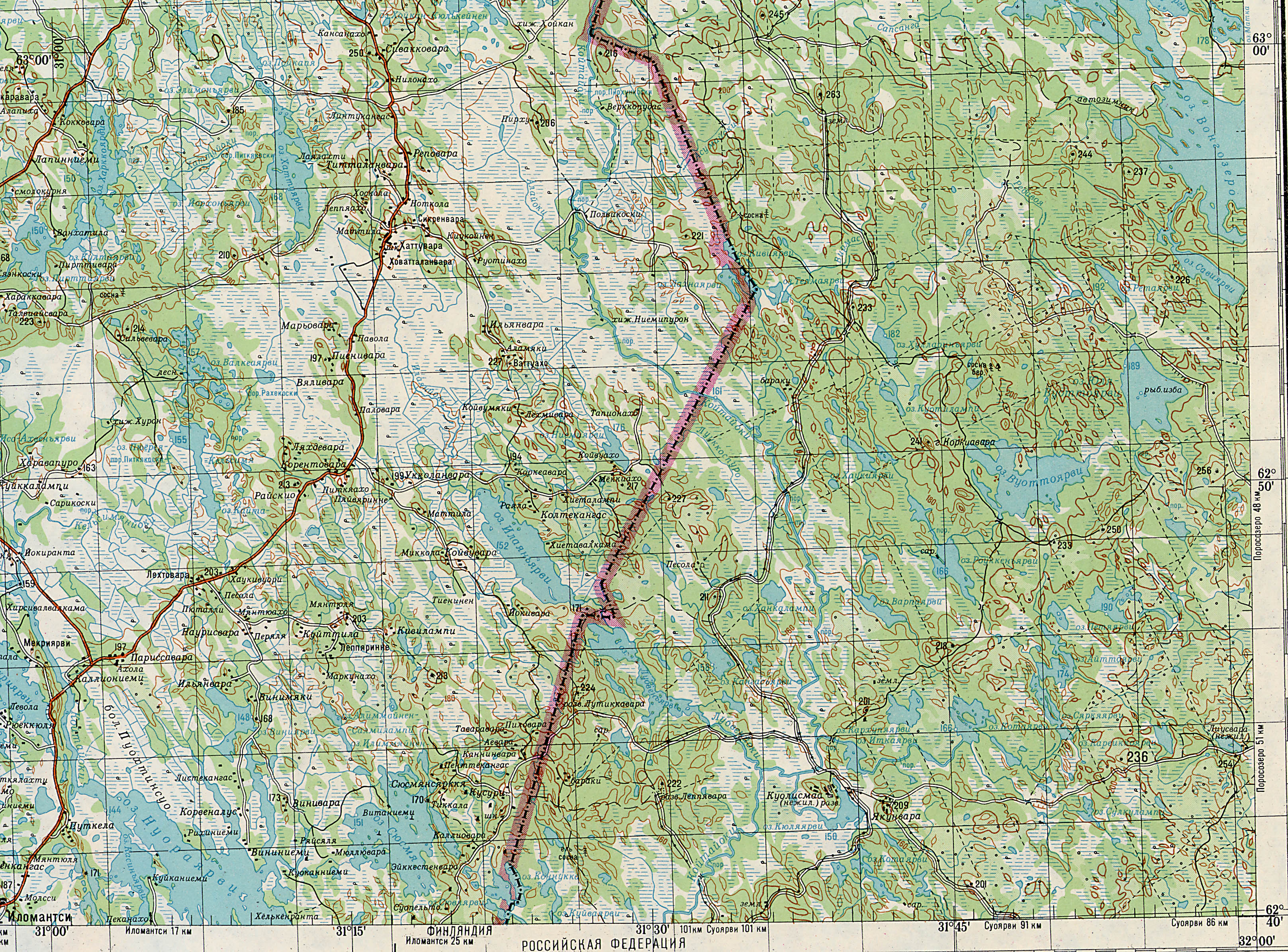 Погранзона карелия карта