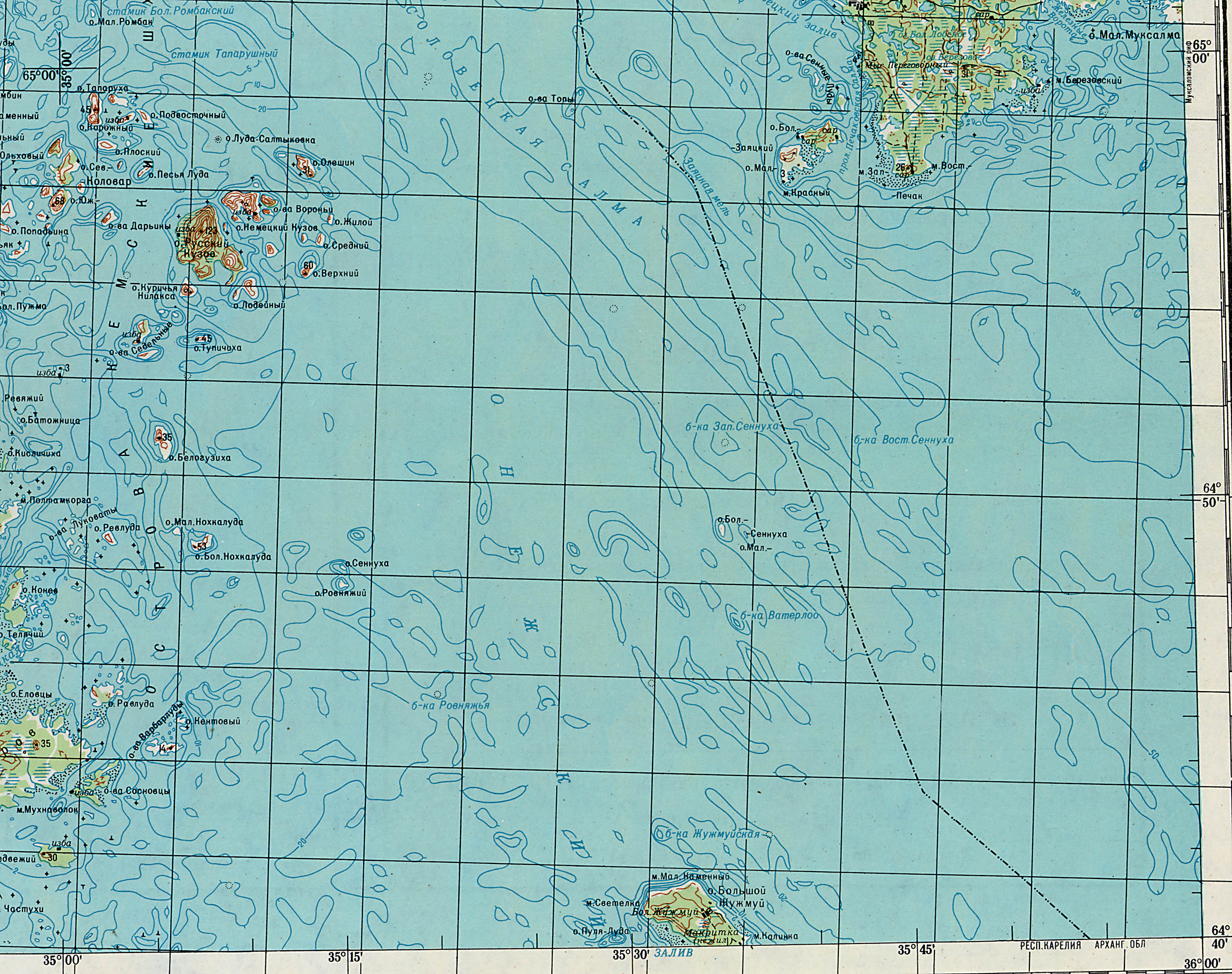 Советская карта карелии