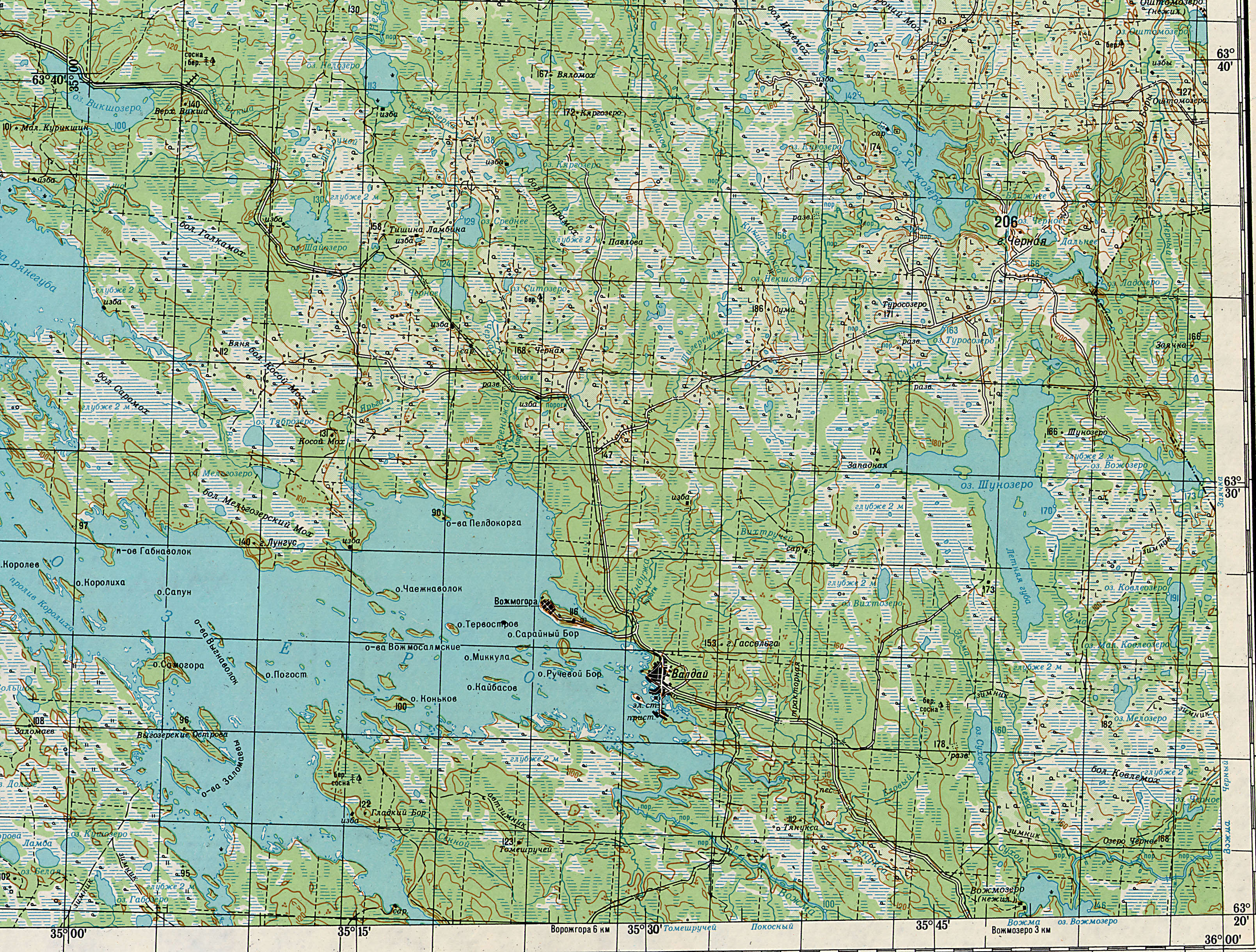 Карты Карелии Генштаб 500 м